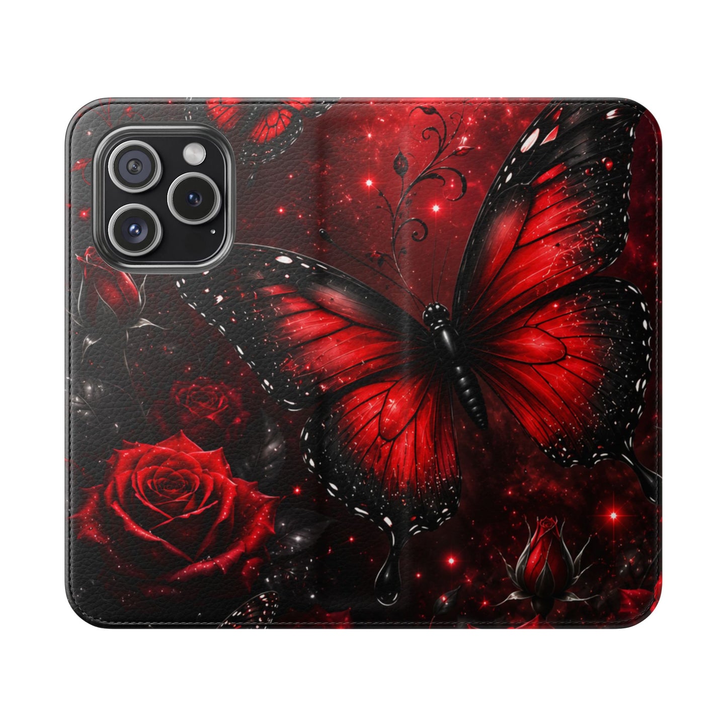 Étui portefeuille à rabat Crimson Metamorphosis™ pour iPhone