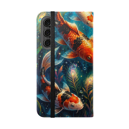 Koi Serenity™ Premium Leather Flip Wallet Case for Samsung Galaxy