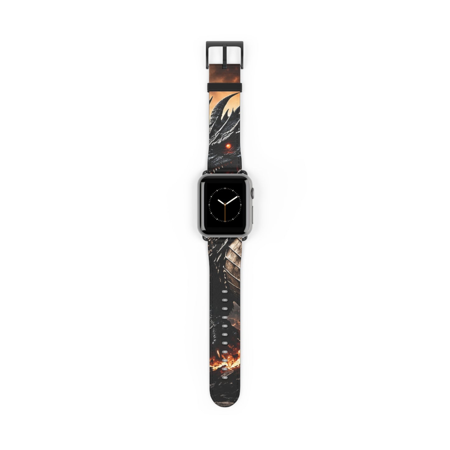 Ashen Dominion™ Apple Watch Band | Dragon Faux Leather Watch Strap