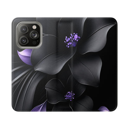 Midnight Lavender™ Flip Case for iPhone | Premium Vegan Leather Wallet Case