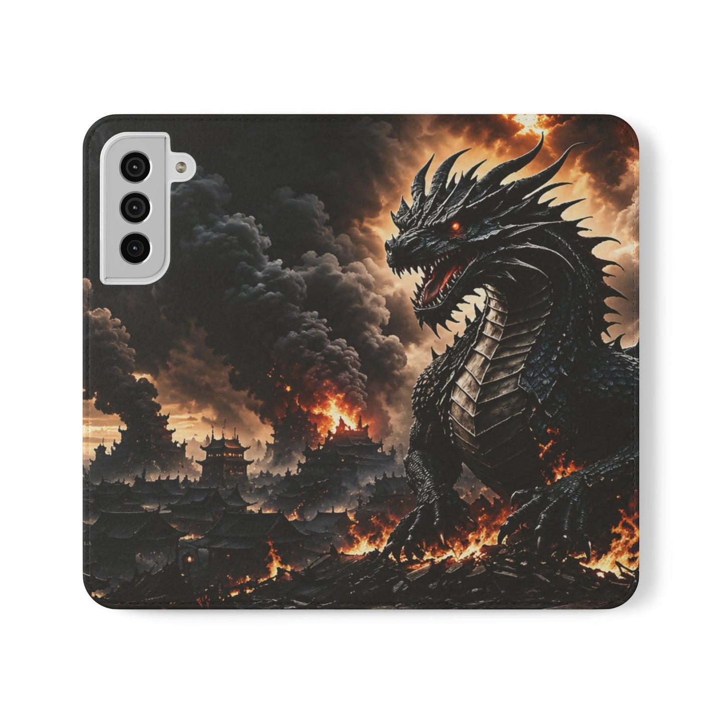 Ashen Dominion™ Flip Case for Samsung Galaxy | Premium Vegan Leather Wallet Case