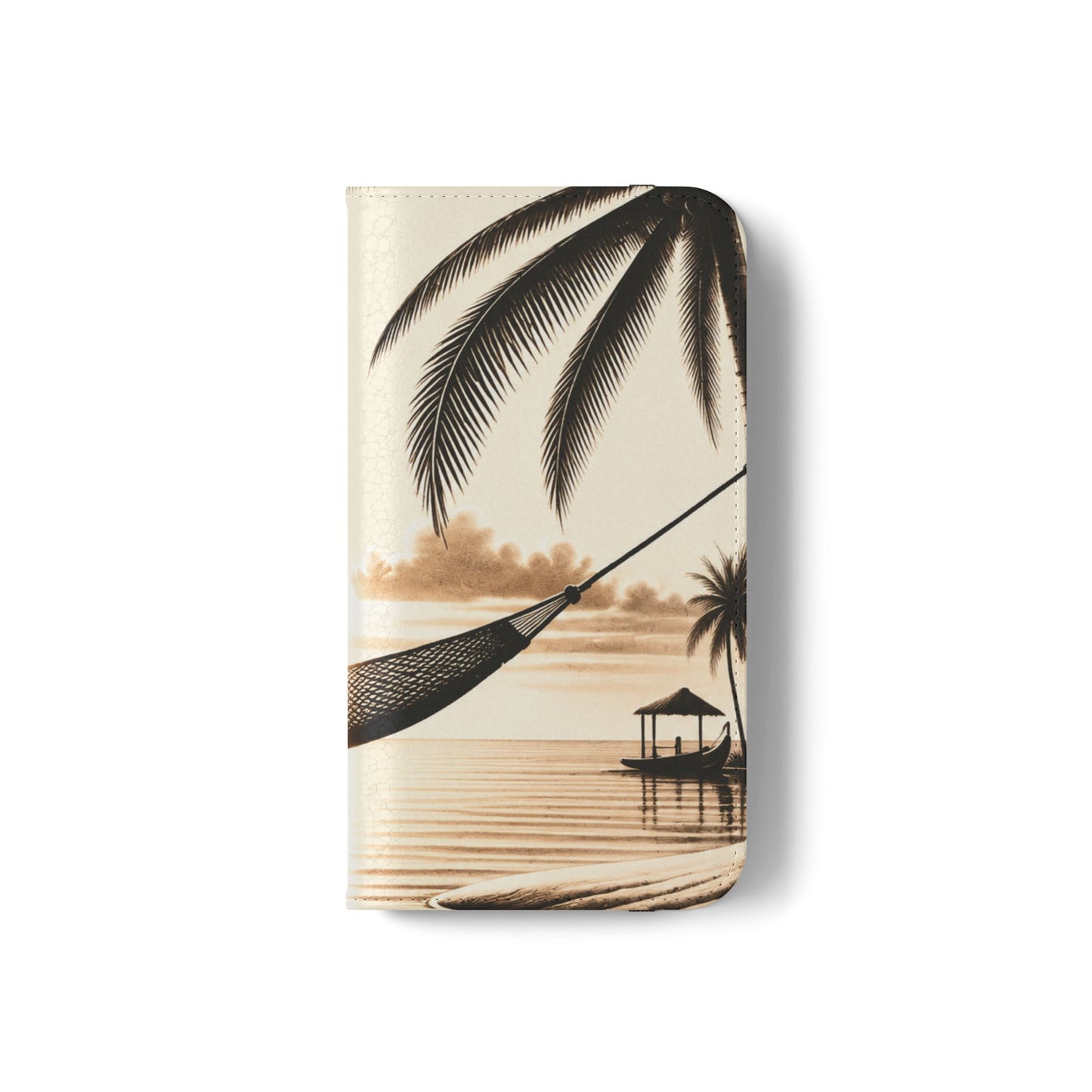 Island Serenity™ Faux Leather Flip Wallet Case for iPhone
