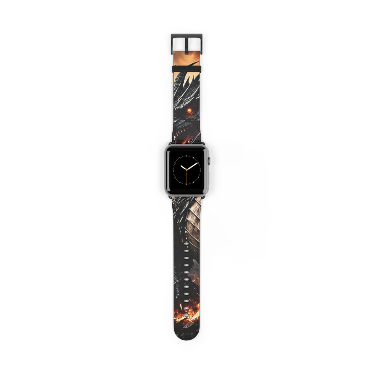 Ashen Dominion™ Apple Watch Band | Dragon Faux Leather Watch Strap