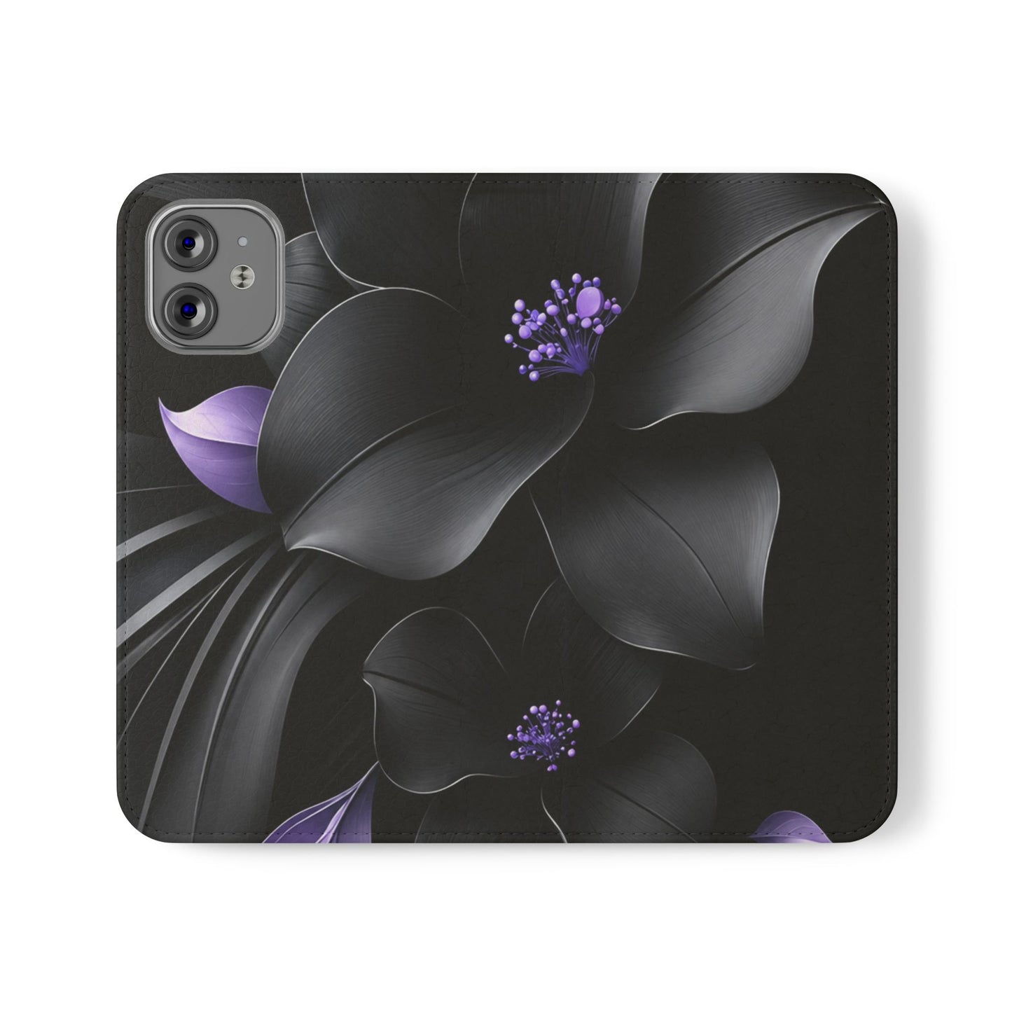 Midnight Lavender™ Flip Case for iPhone | Premium Vegan Leather Wallet Case