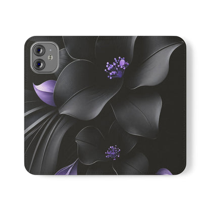 Midnight Lavender™ Flip Case for iPhone | Premium Vegan Leather Wallet Case