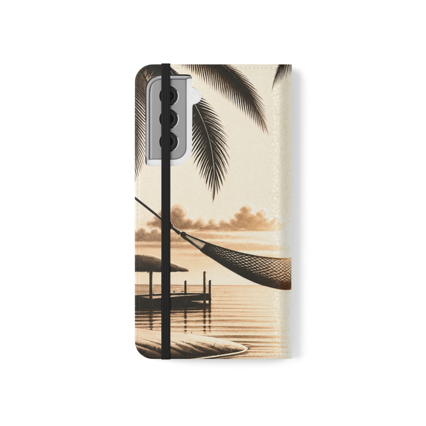 Island Serenity™ Faux Leather Flip Wallet Case for Samsung Galaxy