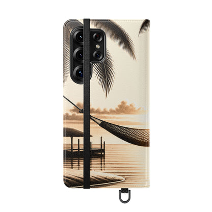 Island Serenity™ Faux Leather Flip Wallet Case for Samsung Galaxy