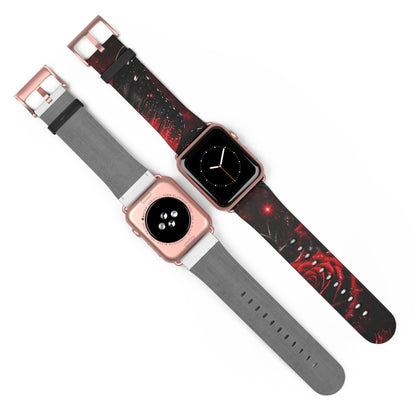Crimson Metamorphosis™ Apple Watch Band | Premium Faux Leather Strap