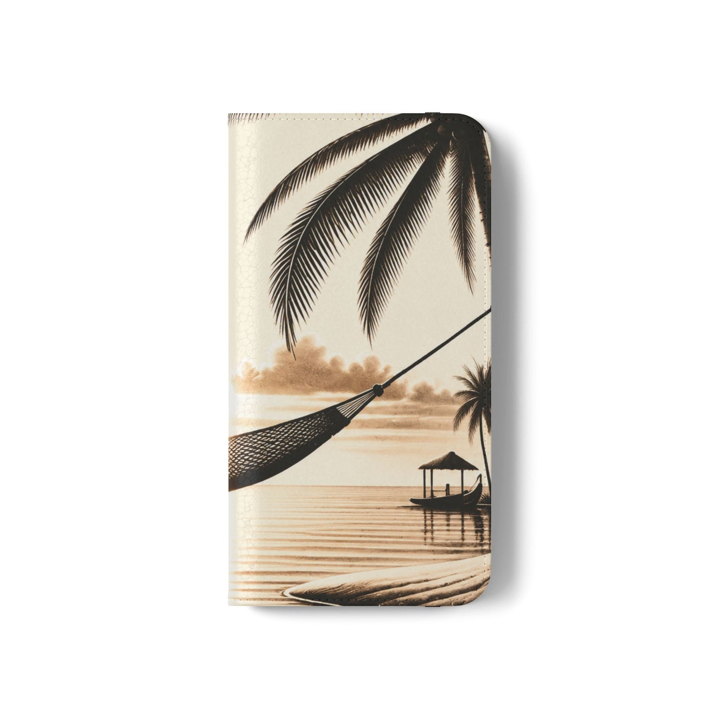 Island Serenity™ Faux Leather Flip Wallet Case for iPhone