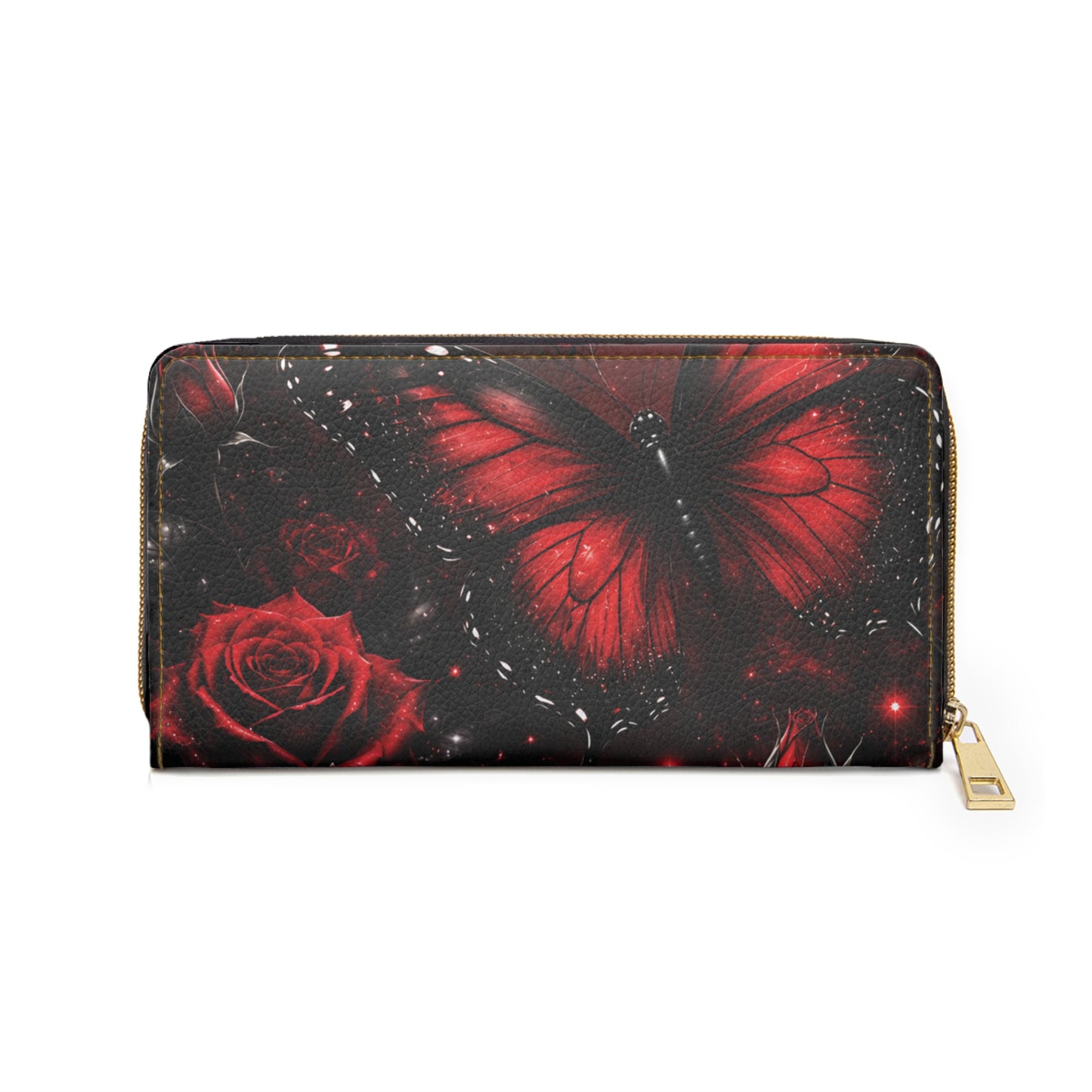 Crimson Metamorphosis™ Zipper Wallet | Faux Leather Wallet with RFID-Style Organization