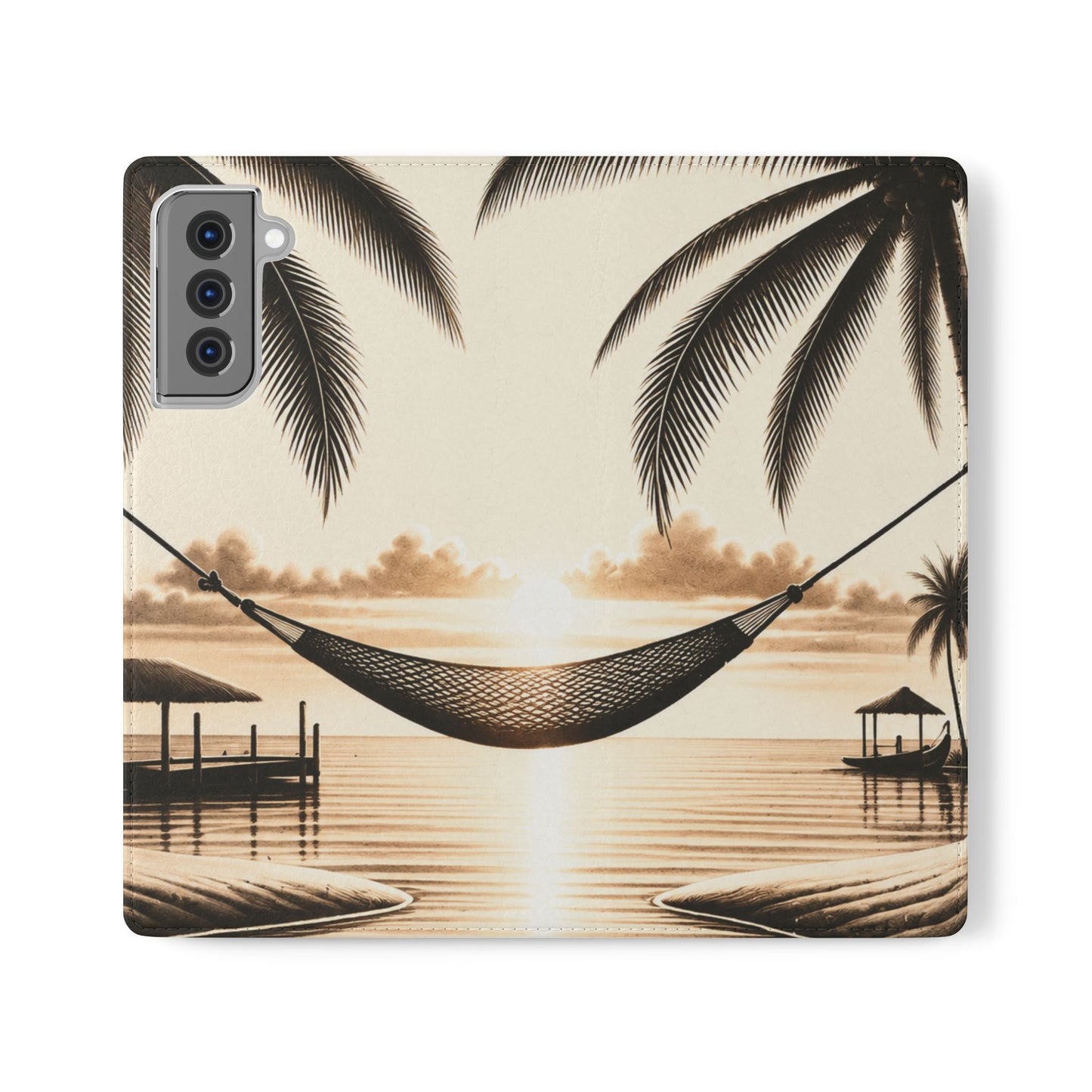 Island Serenity™ Faux Leather Flip Wallet Case for Samsung Galaxy