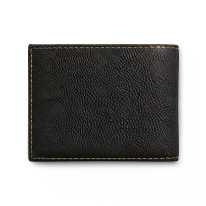 Personalized Monogram RFID Bi-Fold Wallet with Flip-Up ID Holder | Custom Engraved Initials Wallet
