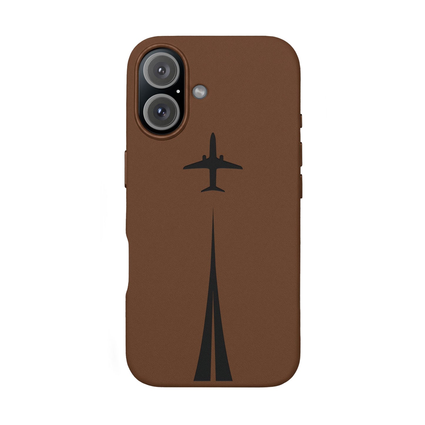 Étui en cuir PU gravé Take Off™ pour iPhone
