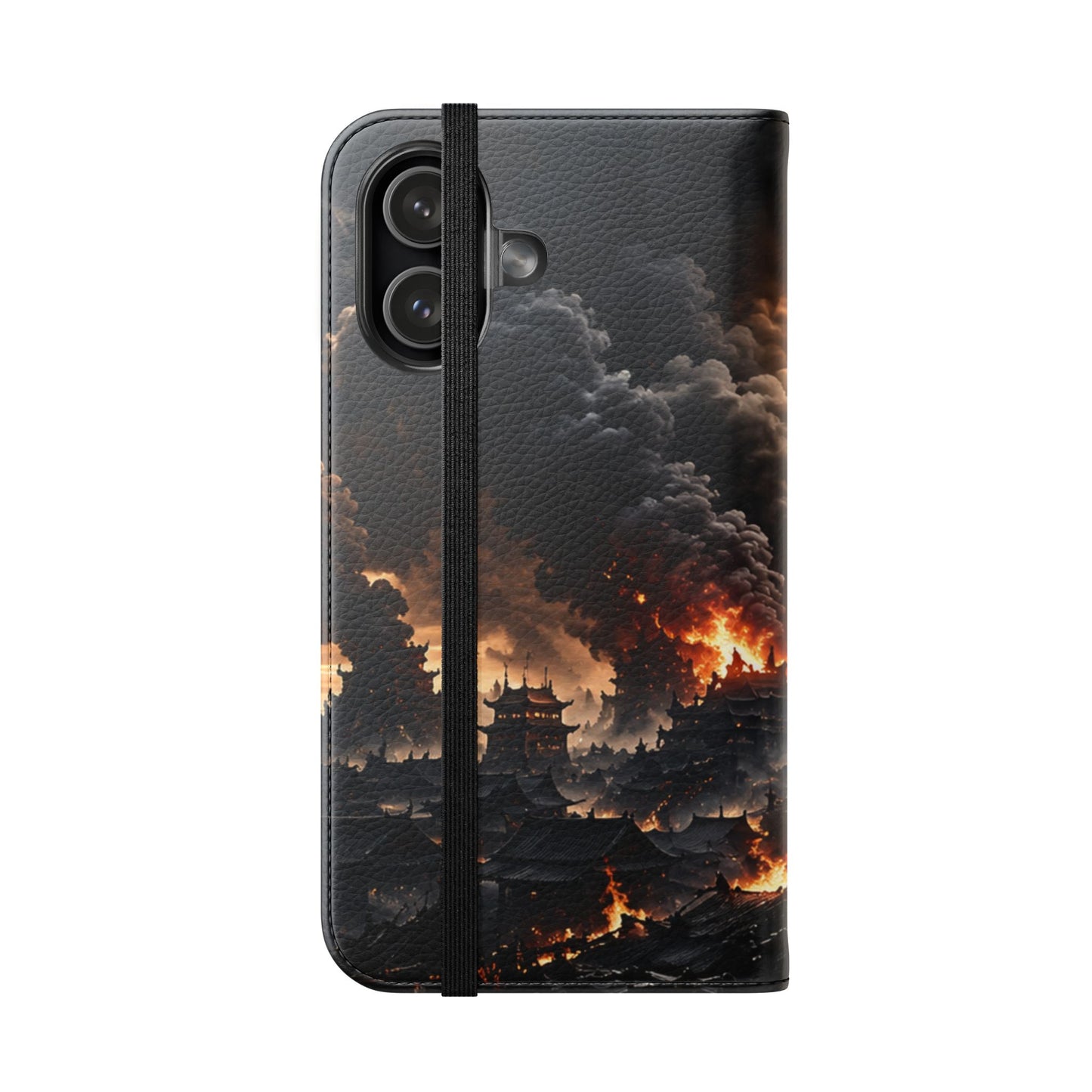 Ashen Dominion™ Flip Case for iPhone | Premium Vegan Leather Wallet Case