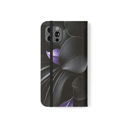 Midnight Lavender™ Flip Case for iPhone | Premium Vegan Leather Wallet Case