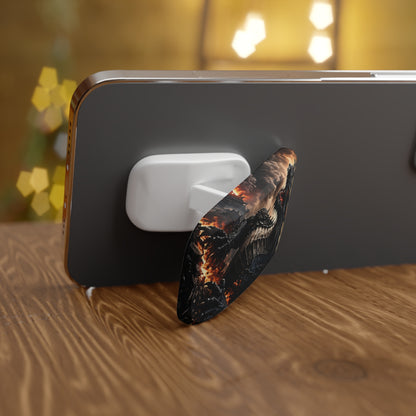 Ashen Dominion™ Phone Click-On Grip | Universal Phone Holder & Kickstand