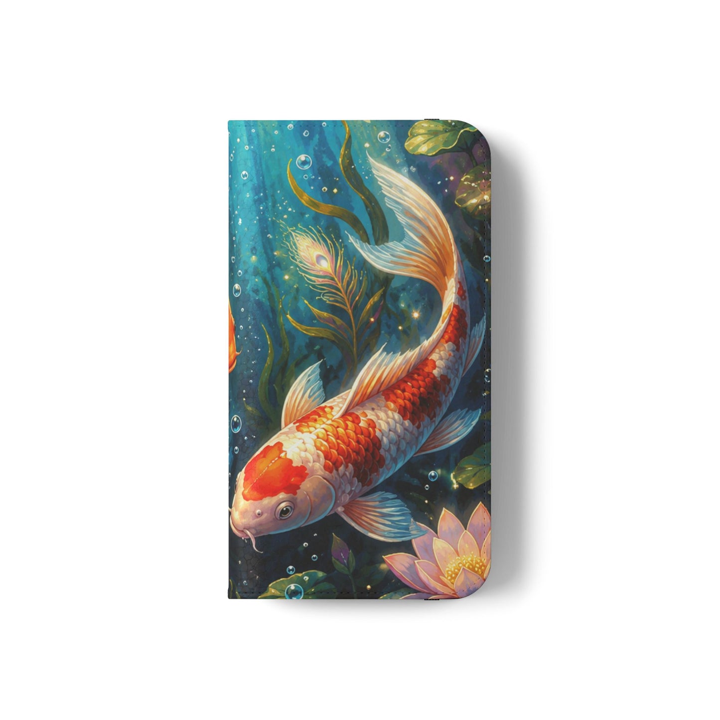Koi Serenity™ Premium Leather Flip Wallet Case for iPhone