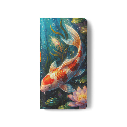 Koi Serenity™ Premium Leather Flip Wallet Case for Samsung Galaxy