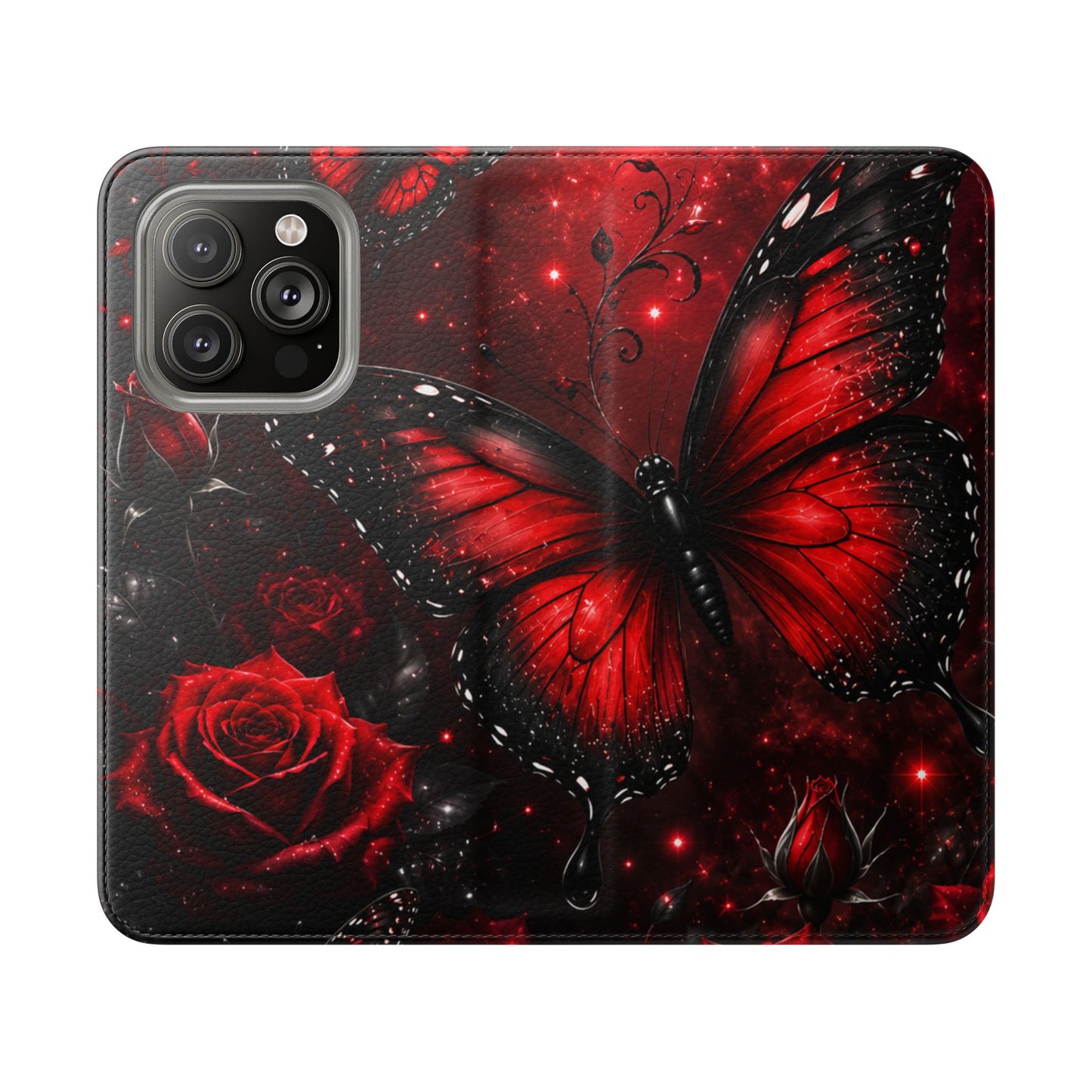 Étui portefeuille à rabat Crimson Metamorphosis™ pour iPhone