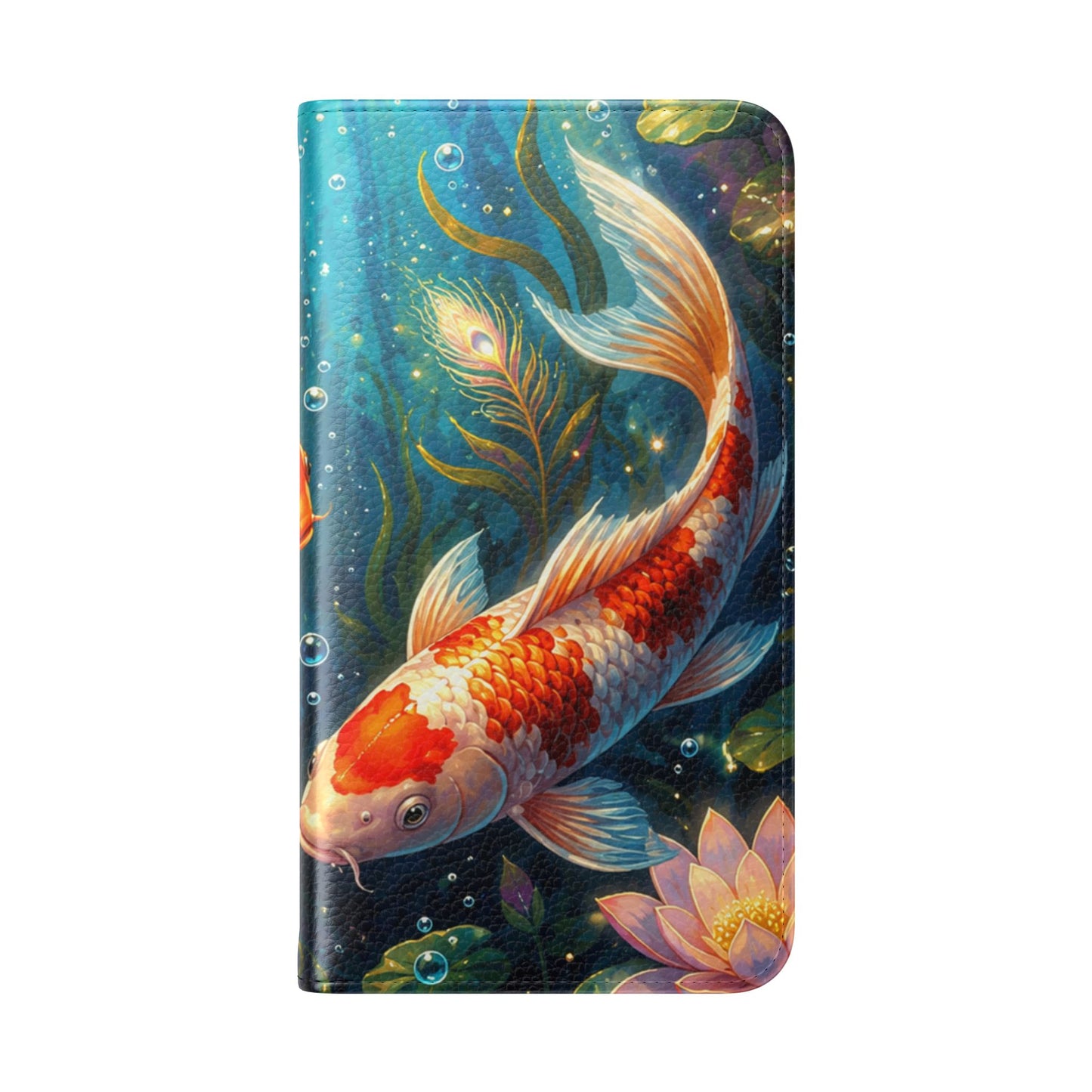 Koi Serenity™ Premium Leather Flip Wallet Case for Samsung Galaxy