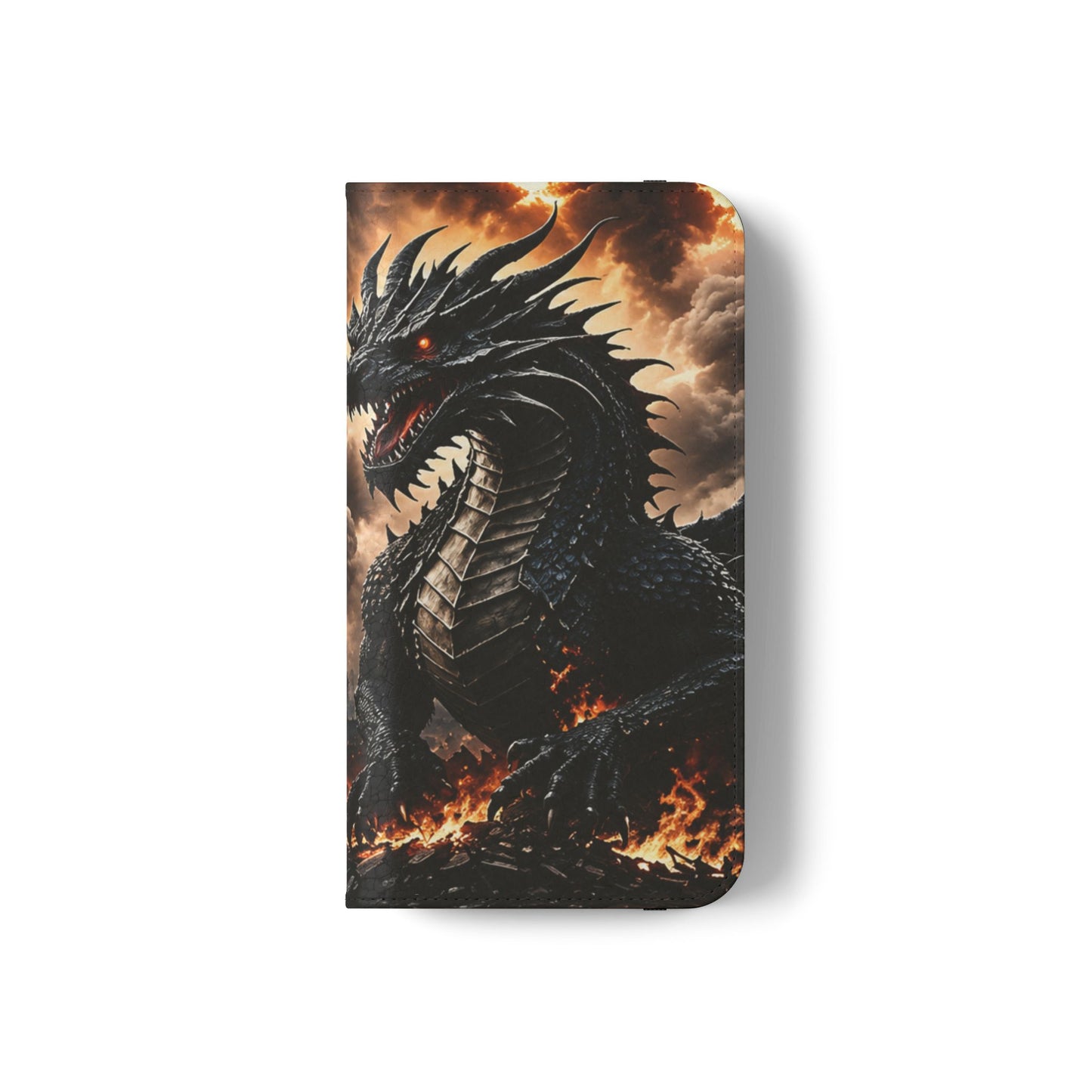 Ashen Dominion™ Flip Case for iPhone | Premium Vegan Leather Wallet Case