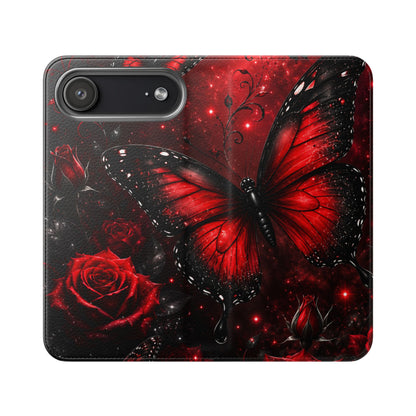 Étui portefeuille à rabat Crimson Metamorphosis™ pour iPhone