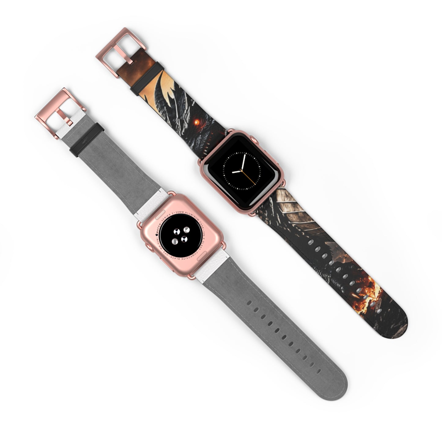 Ashen Dominion™ Apple Watch Band | Dragon Faux Leather Watch Strap