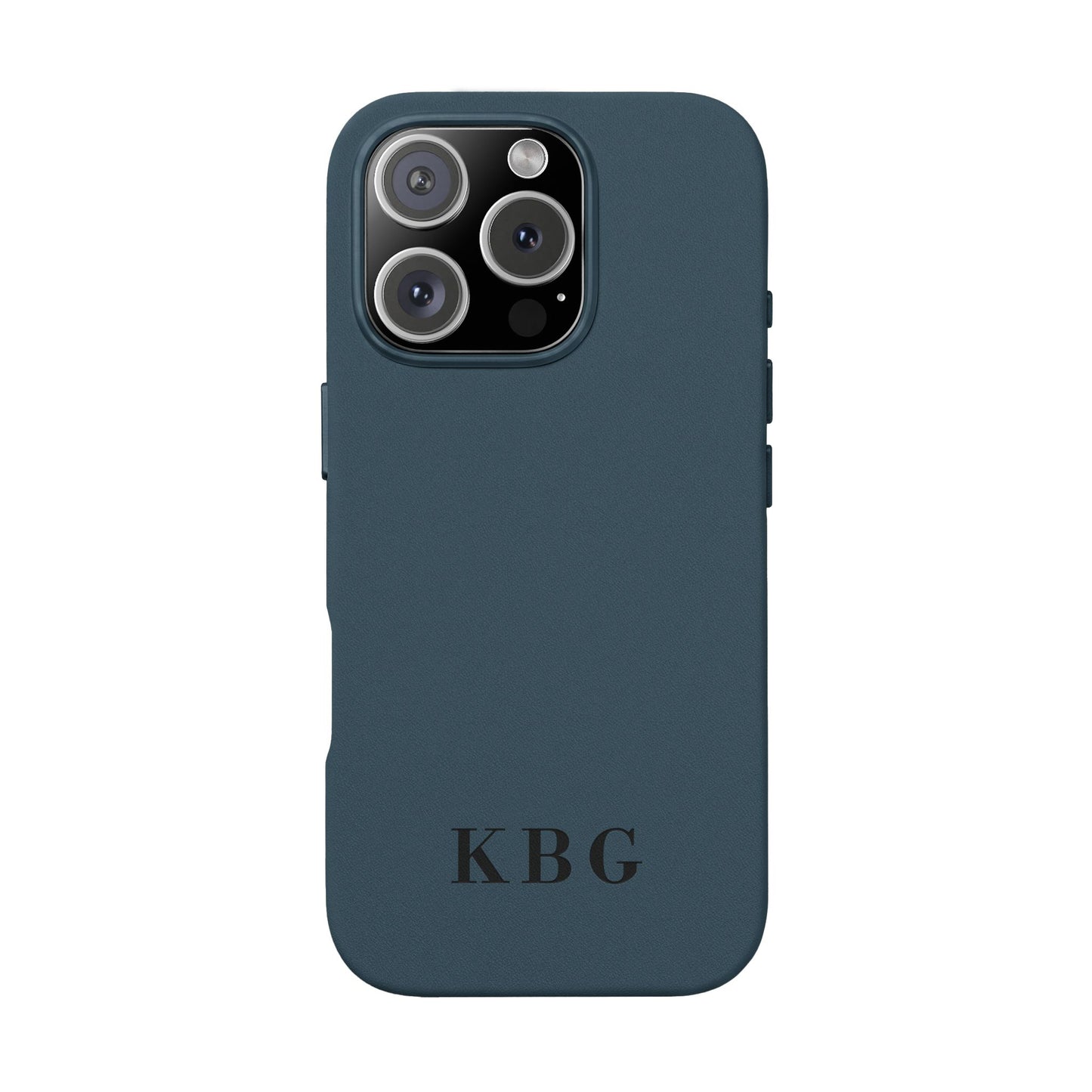 Étui de téléphone en cuir PU gravé sur mesure | Monogramme personnalisé