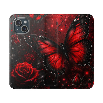 Étui portefeuille à rabat Crimson Metamorphosis™ pour iPhone