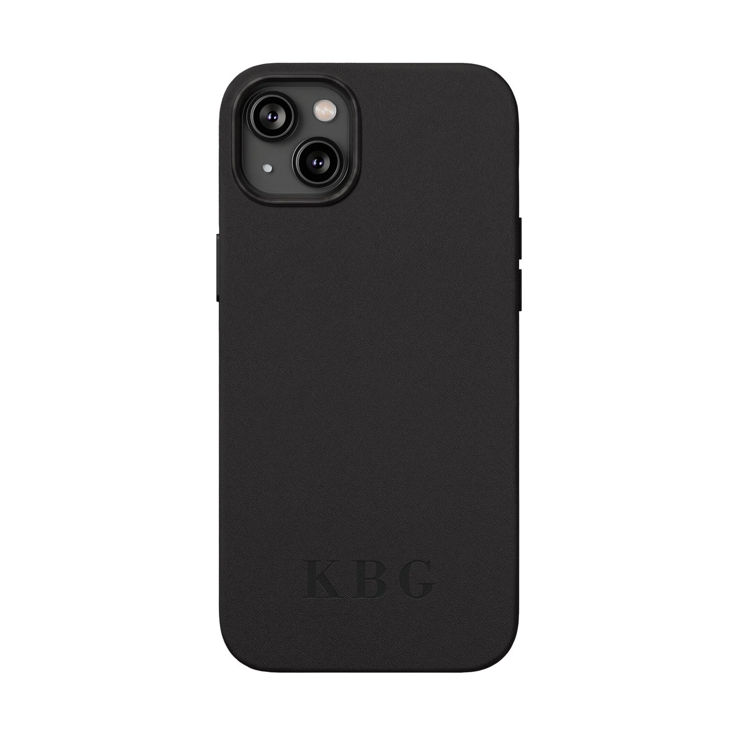 Étui de téléphone en cuir PU gravé sur mesure | Monogramme personnalisé