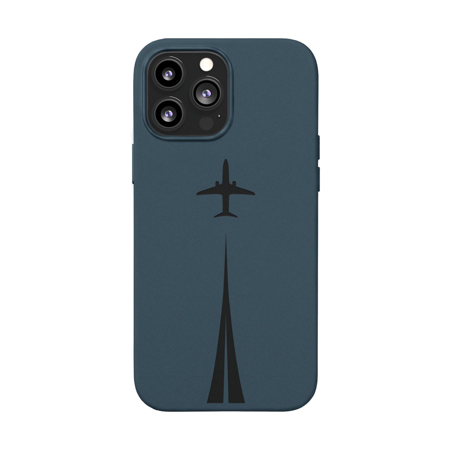 Étui en cuir PU gravé Take Off™ pour iPhone