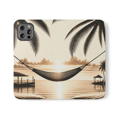 Island Serenity™ Faux Leather Flip Wallet Case for iPhone