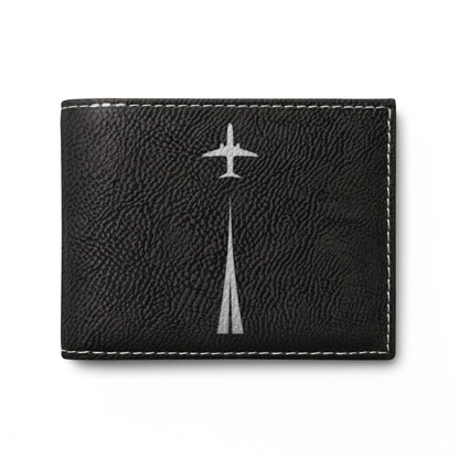 Personalized Take Off™ RFID Bi-Fold Wallet with Flip-Up ID Holder | Custom Engraved Travel Wallet