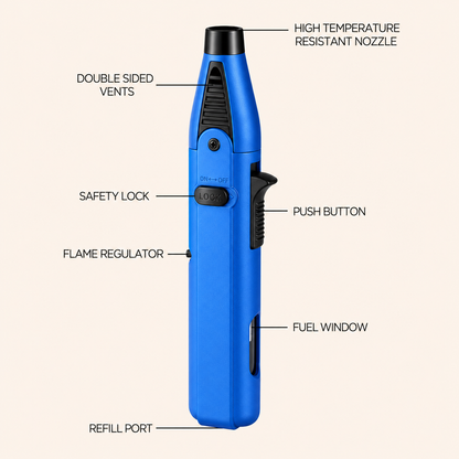 Briquet torche bleu