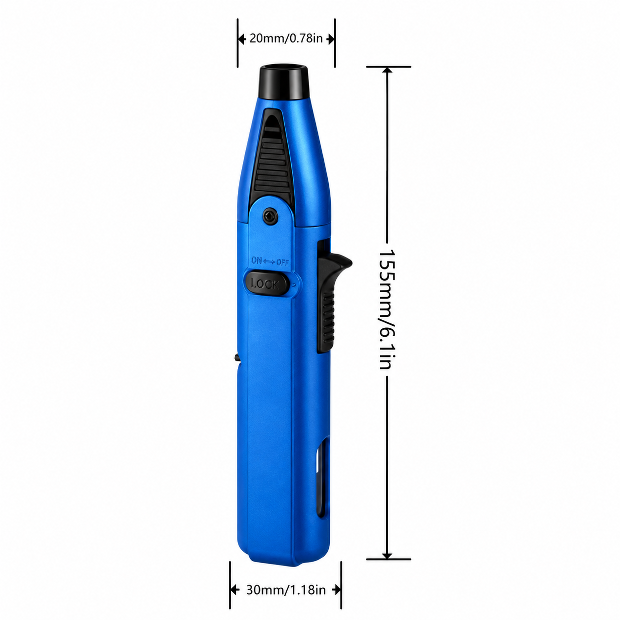 Briquet torche bleu