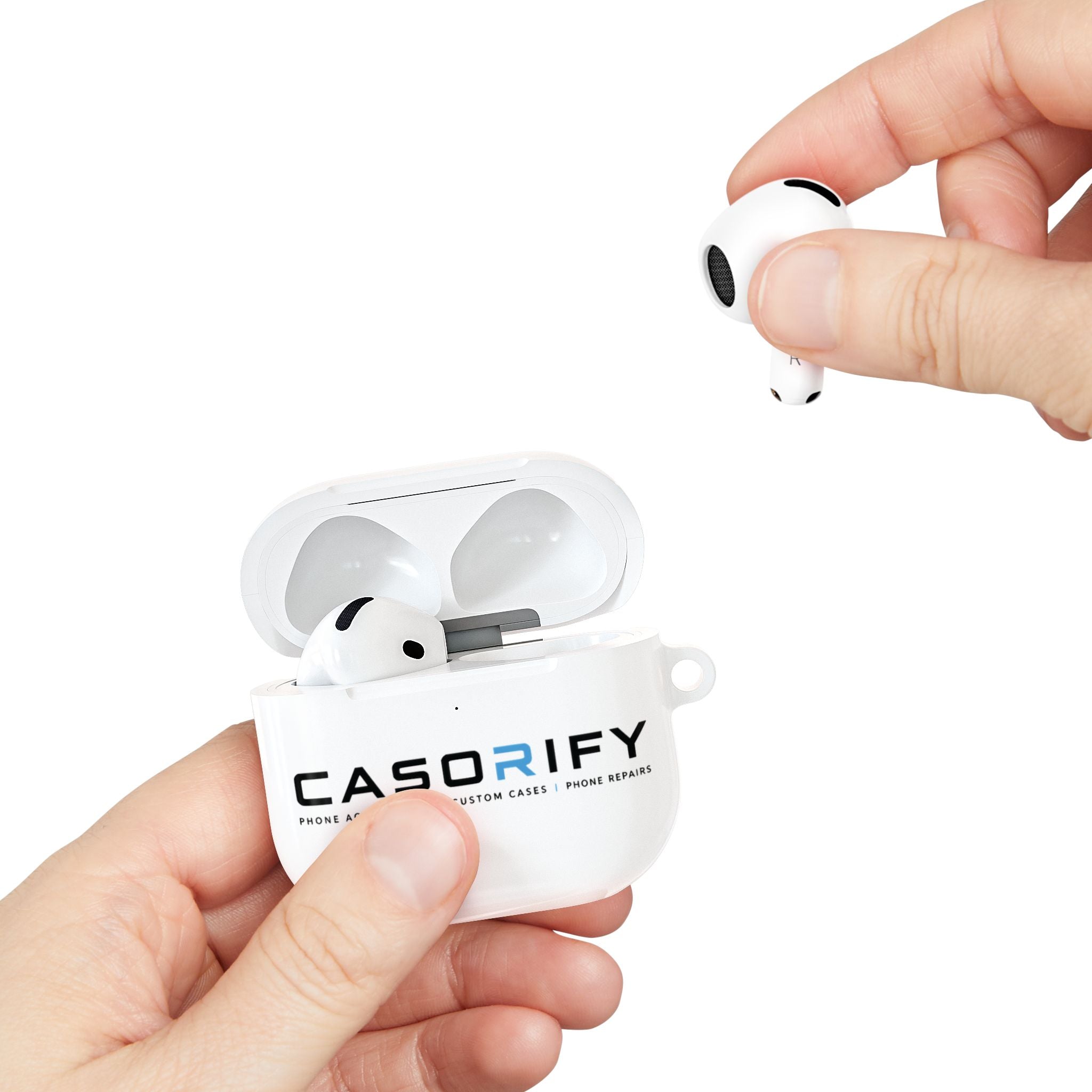 Casorify® Premium AirPods Protective Case with Carabiner | Gloss Finish